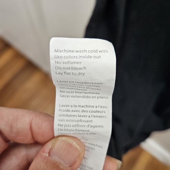 Fabletics Live-In Spaghetti Strap Dress Black with Side Tie Straps Size Med - Picture 15 of 16